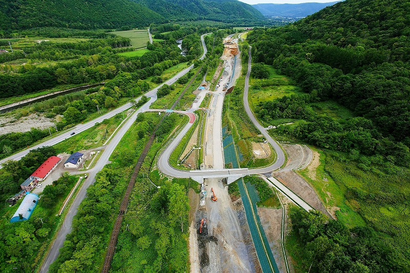 旭川紋別自動車道 遠軽町 林内改良工事