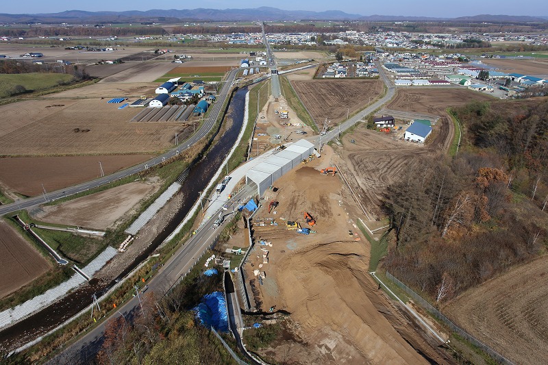 北海道横断自動車道 訓子府町 清住改良工事