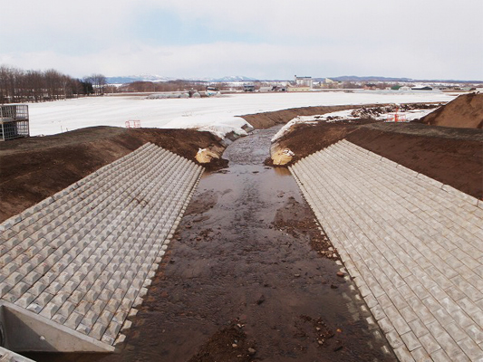 オシマ川総合流域防災河川改修工事2工区（道州）