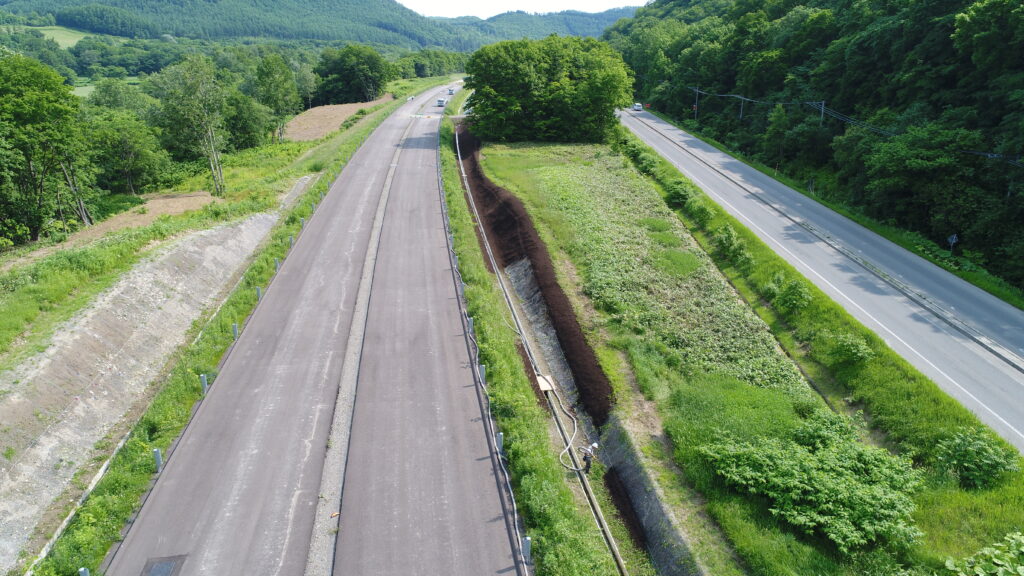 旭川紋別自動車道 遠軽町 野上西改良工事