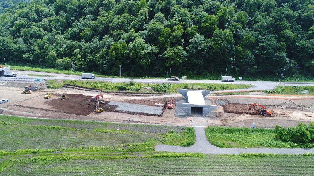 旭川紋別自動車道 遠軽町 野上西改良工事