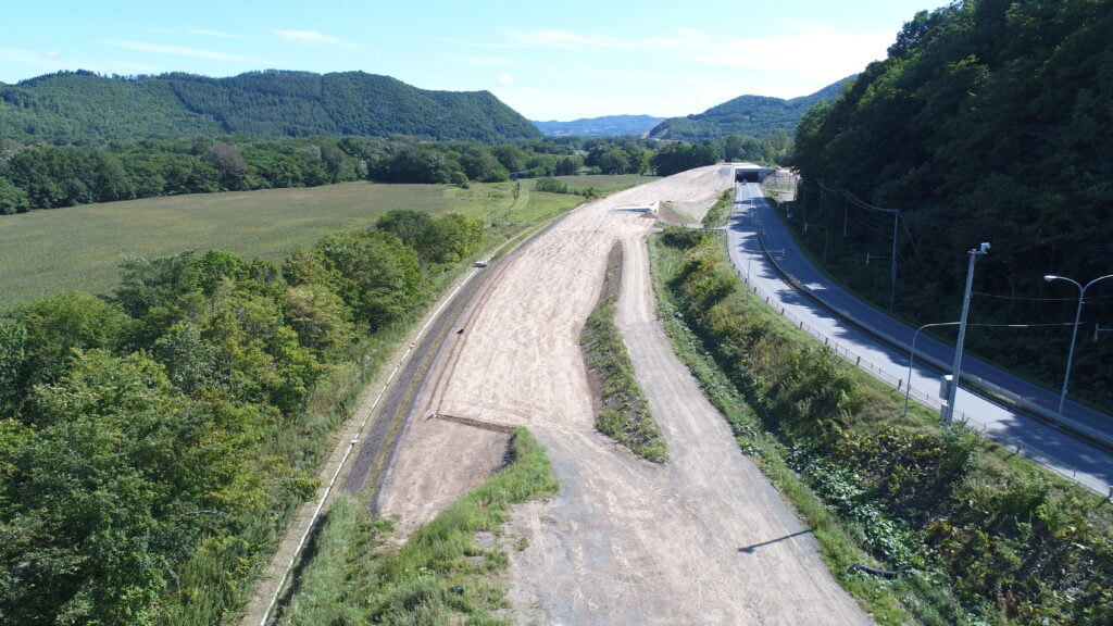 旭川紋別自動車道 遠軽町 野上西改良工事