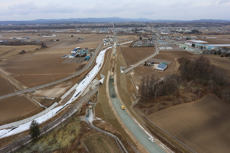 北海道横断自動車道 訓子府町 清住改良工事